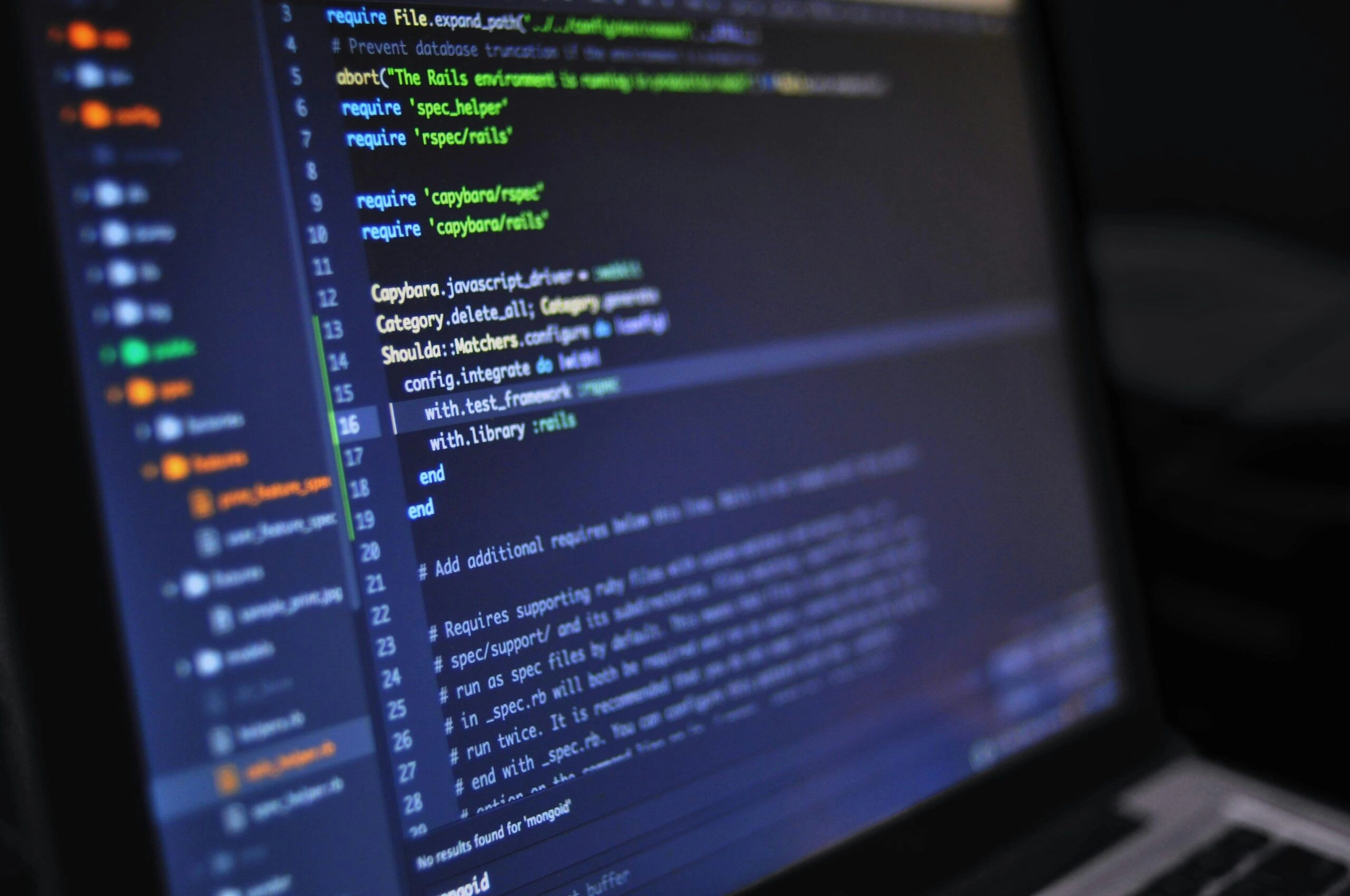 Web Development - Code on Computer Screen