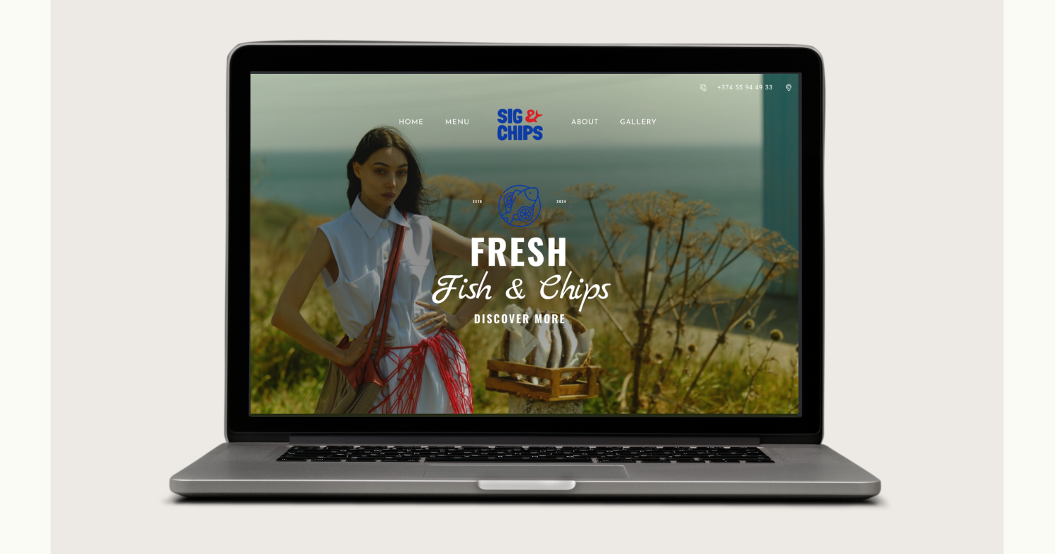 Sig & Chips website design by ZeroMaze Agency - Fish & Chips restaurant