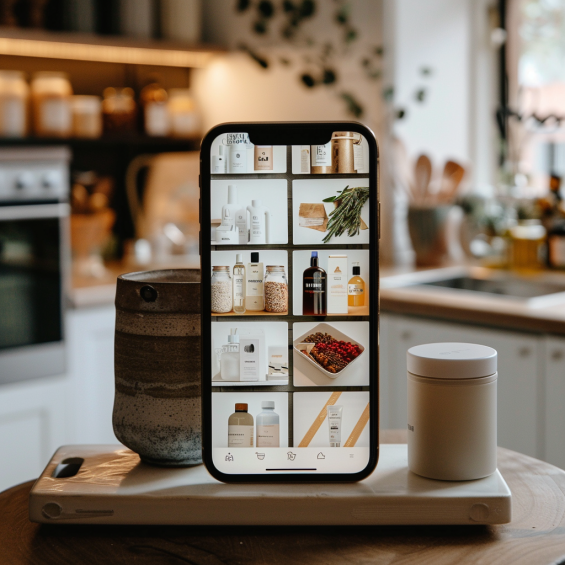 App development example: E-commerce app interface on smartphone